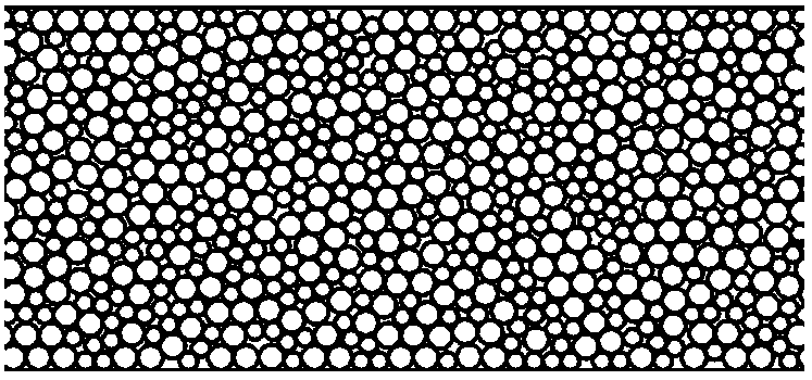 2D confined packing showing wall layering