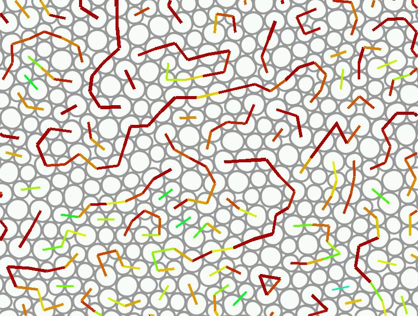 Large-area emulsion image showing many droplets