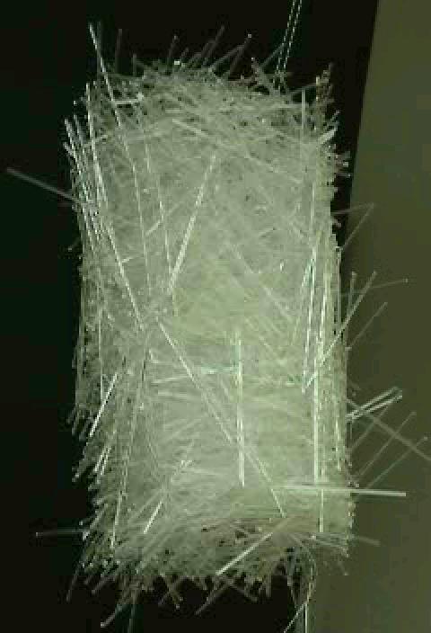 Pile of acrylic rods suspended by entanglement